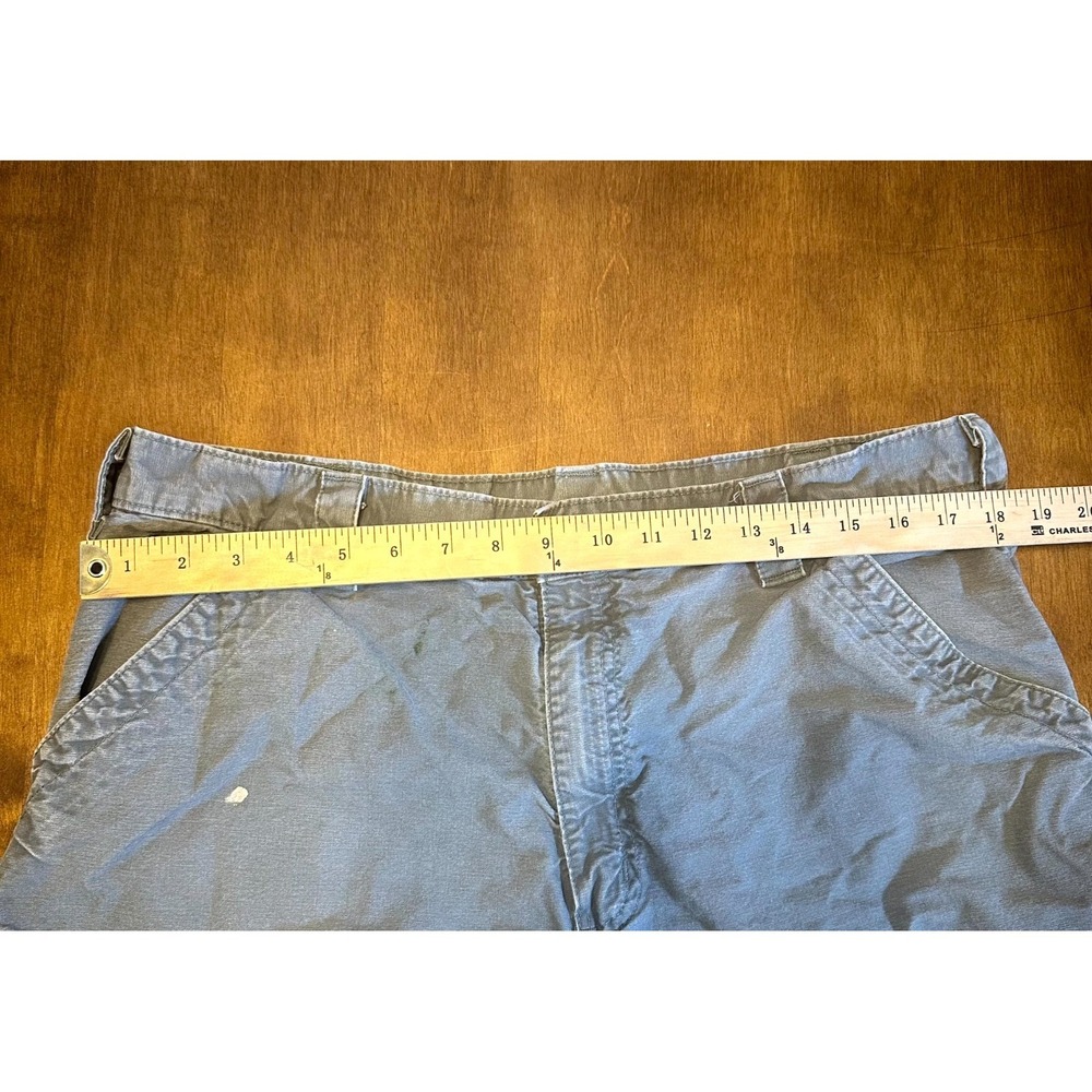 Vintage Carhartt Work Pants Men's 38 Gray Canvas Comfort Mid Rise Straight Leg - Picture 7 of 15